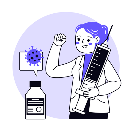 Vacinação Corona  Illustration