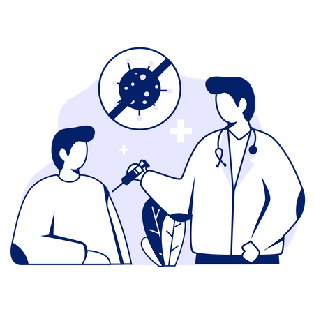 Vacinação Corona  Illustration