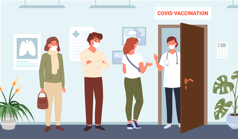 Vacinação Corona  Illustration