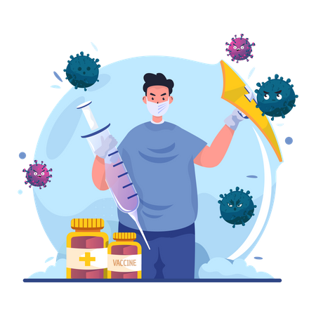 Vacinação para proteção da saúde  Illustration