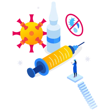 Vacuna contra el virus  Ilustración