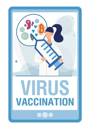 Vacunación contra el virus  Ilustración