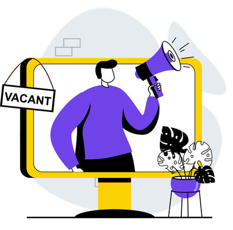 Vaga de funcionário  Ilustração