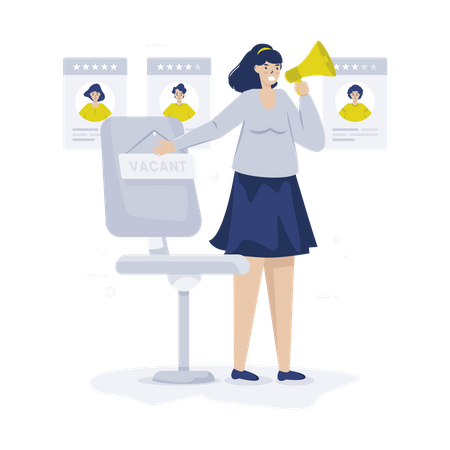 Vagas disponíveis vagas de emprego  Ilustração