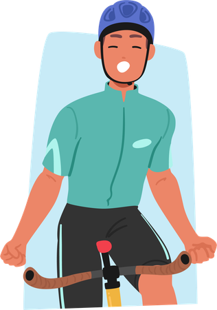 Vainqueur de la course cycliste  Illustration