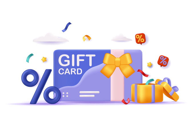 Vale-presente de compras  Ilustração