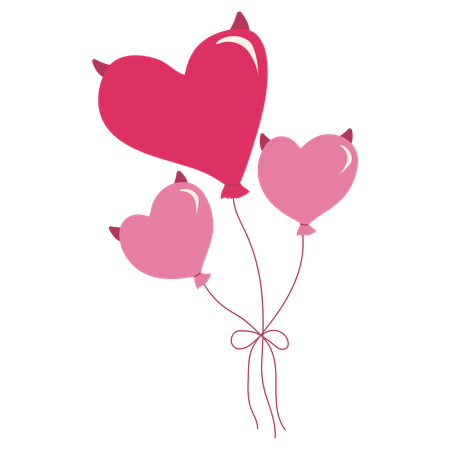 Valentine Balloons  Illustration