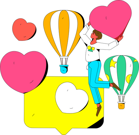 Valentine chat  Illustration