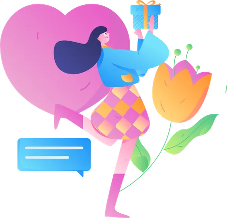 Valentine chat  Illustration