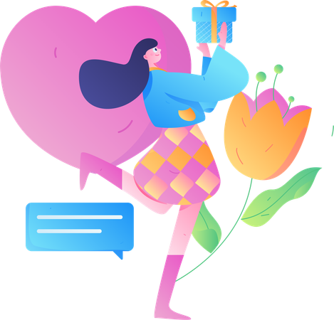 Valentine chat  Illustration