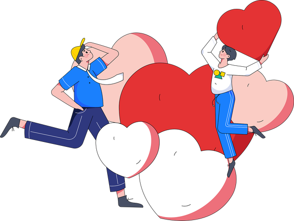 Valentine couple  Illustration