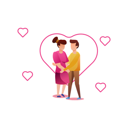 Valentine couple  Illustration