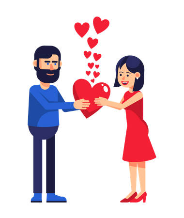 Valentine couple Illustration
