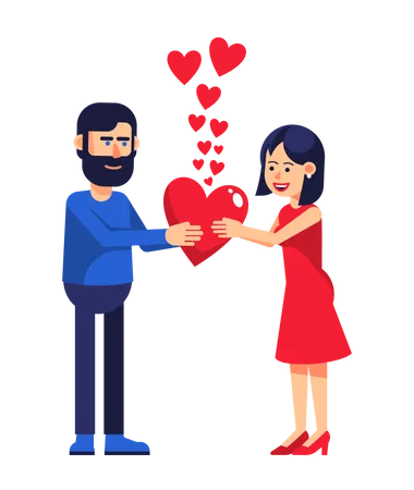 Valentine couple Illustration