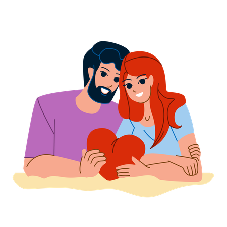 Valentine couple  Illustration