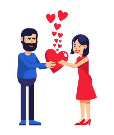 Valentine couple  Illustration