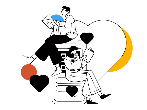 Valentine date  Illustration