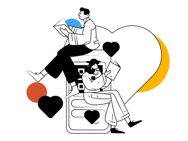 Valentine date  Illustration