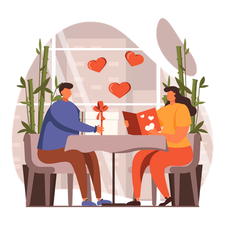 Valentine Date Illustration