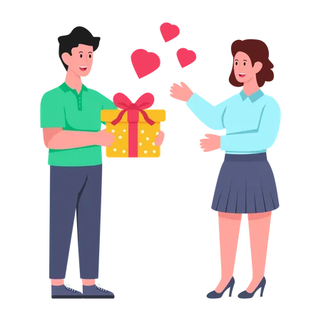 Valentine day gift  Illustration