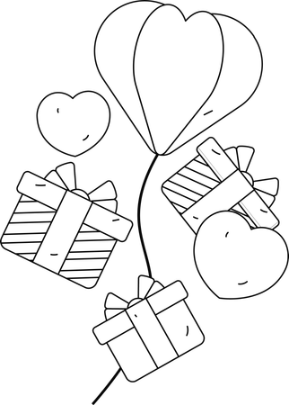 Valentine day gifts  Illustration