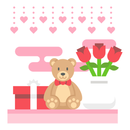 Valentine gift Illustration