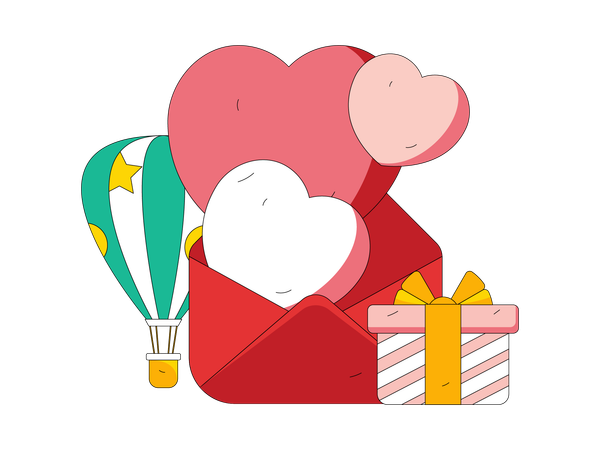 Valentine gifts  Illustration