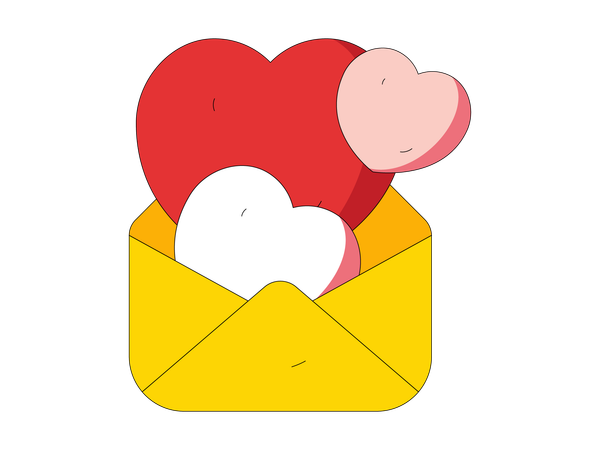 Valentine letter  Illustration