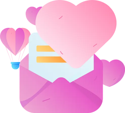 Valentine letter  Illustration