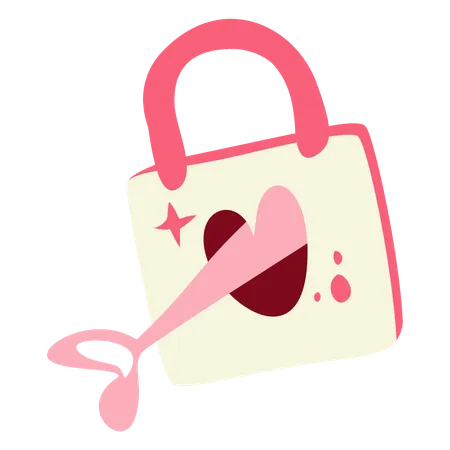 Valentine lock and key  Illustration