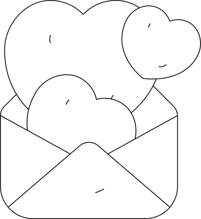 Valentine love letter  Illustration