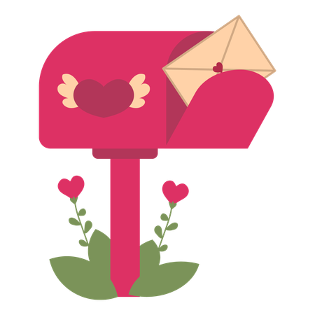 Valentine Mailbox  Illustration