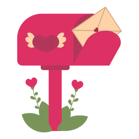 Valentine Mailbox  Illustration