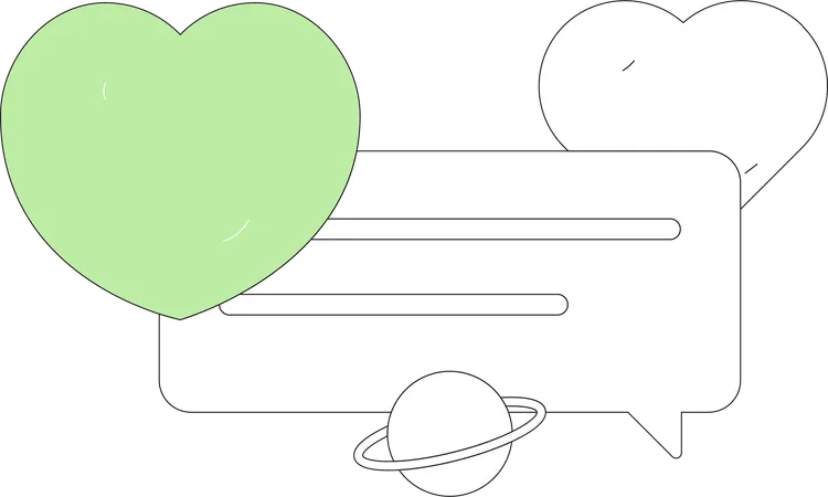 Valentine messages  Illustration