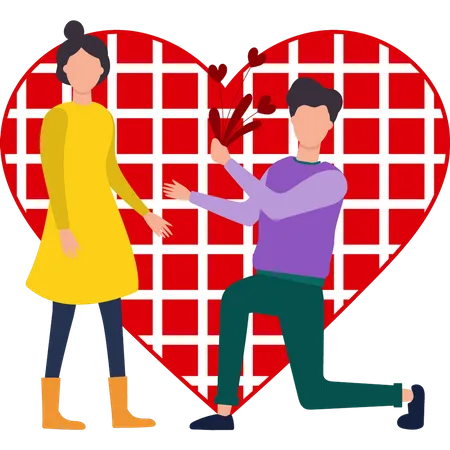 Valentine Proposal Illustration