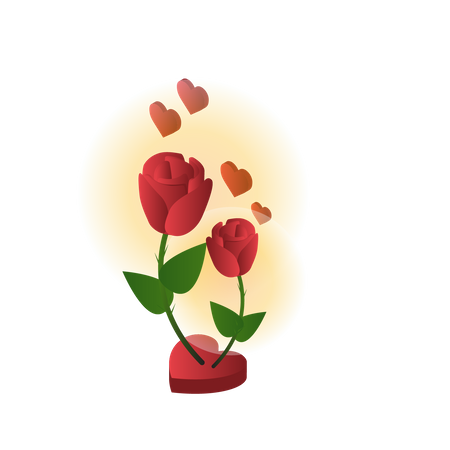 Valentine Rose  Illustration