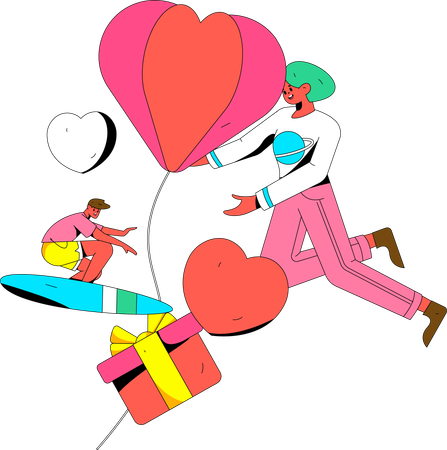 Valentine surprise  Illustration