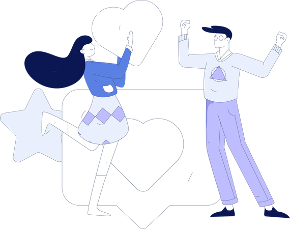 Valentines chat  Illustration