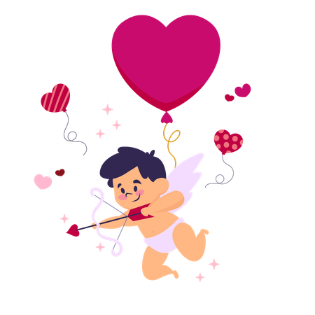 Valentines Cupid  Illustration