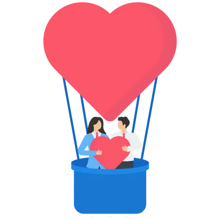 Valentines day, Couples in love Illustration