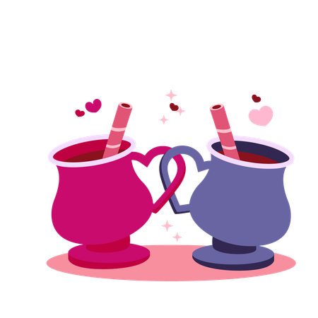 Valentines Drink  Illustration