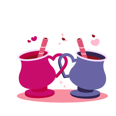 Valentines Drink  Illustration