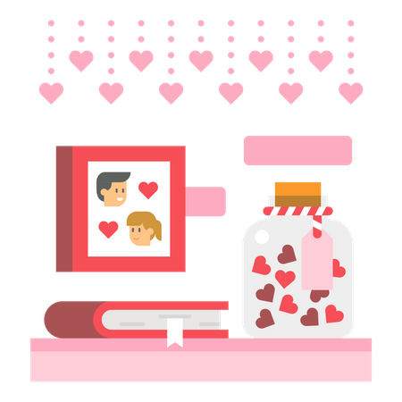 Valentinstag  Illustration