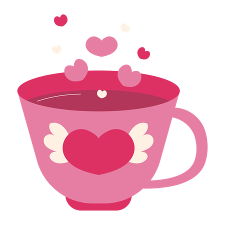 Valentinstag Kaffee  Illustration