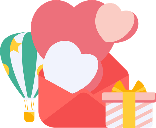 Valentinstag Geschenke  Illustration