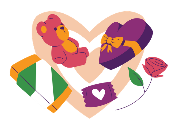 Valentinstagsgeschenke  Illustration