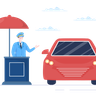 illustrations of parking car