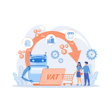 Value added tax system  Illustration