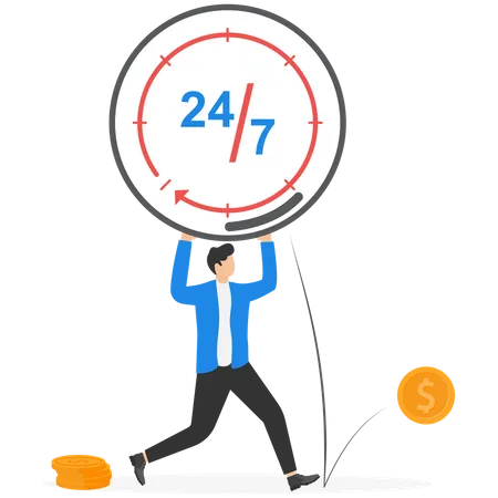 Value of money decreases over time  Illustration