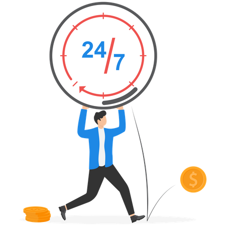 Value of money decreases over time  イラスト